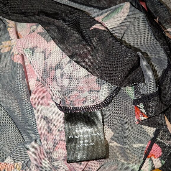 Johnny Was Jade Natalie Long Sleeve Mesh Tee Size XS in Juliette - Picture 7 of 10